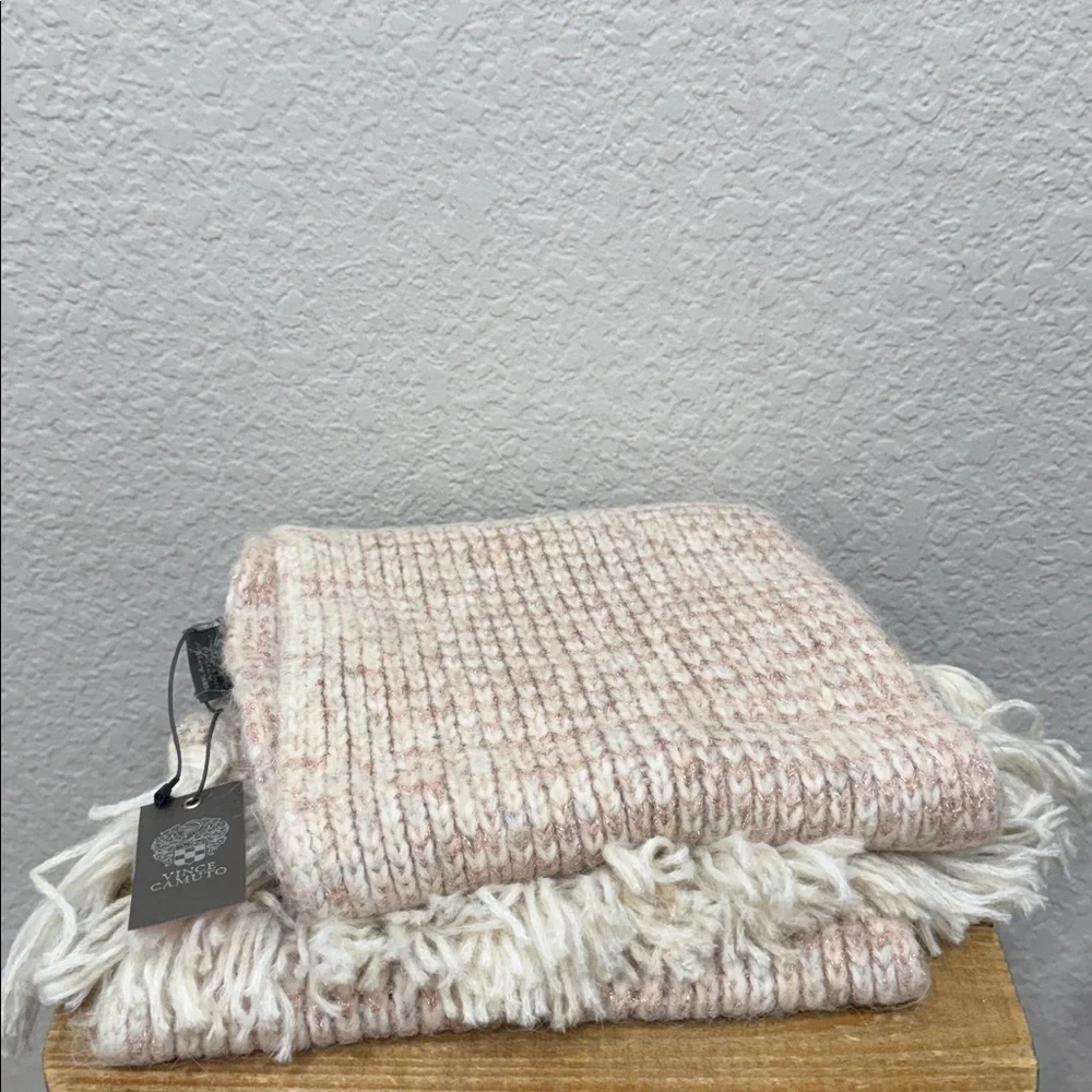 Vince Camuto Muffler Metallic Knit Scarf NEW